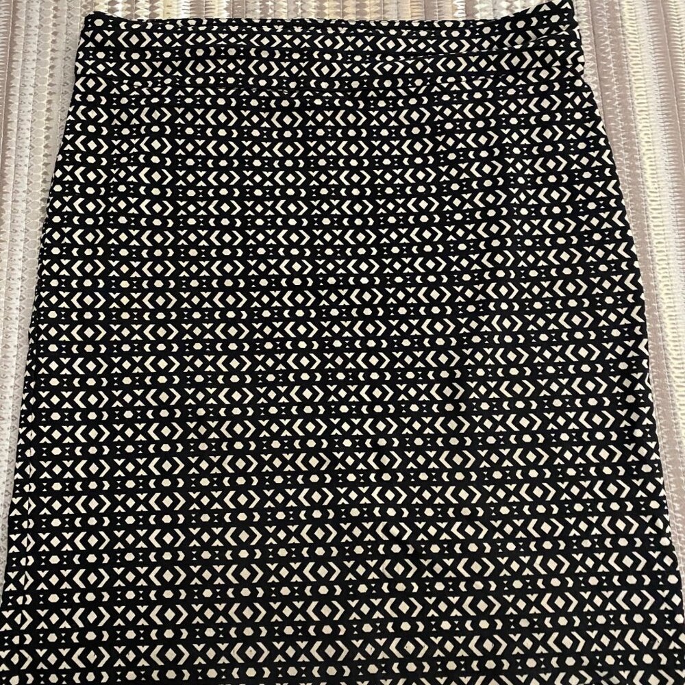 Alex & Olivia Women/Girl Geometric Black/Beige Skirt Size 14